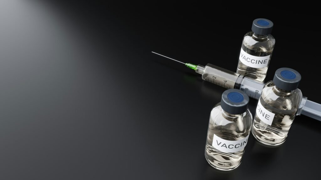 A syringe for vaccination