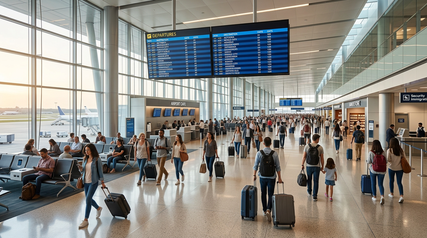 International airport departures — get your travel vaccinations in Edinburgh before you fly