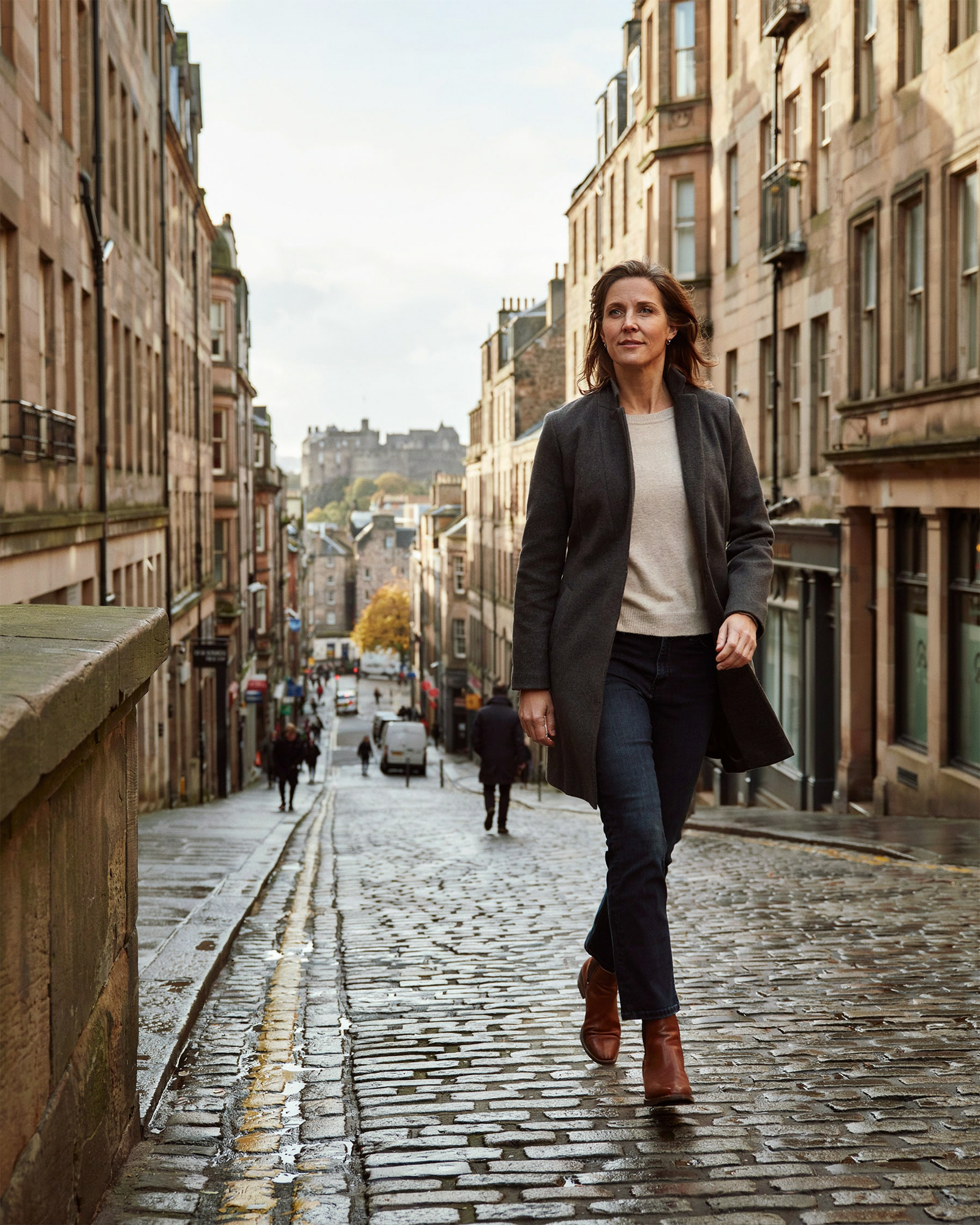 Woman walking across Bruntsfield Links in Edinburgh on an autumn morning — Mounjaro side effects guide at Edinburgh Vaccination Clinic